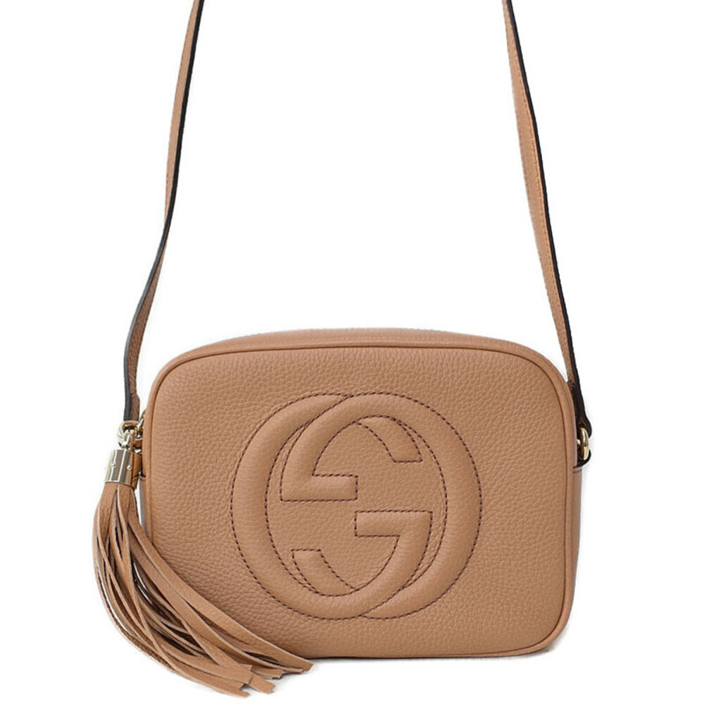 GUCCI SOHO Fringe Leather Disco Bag Shoulder